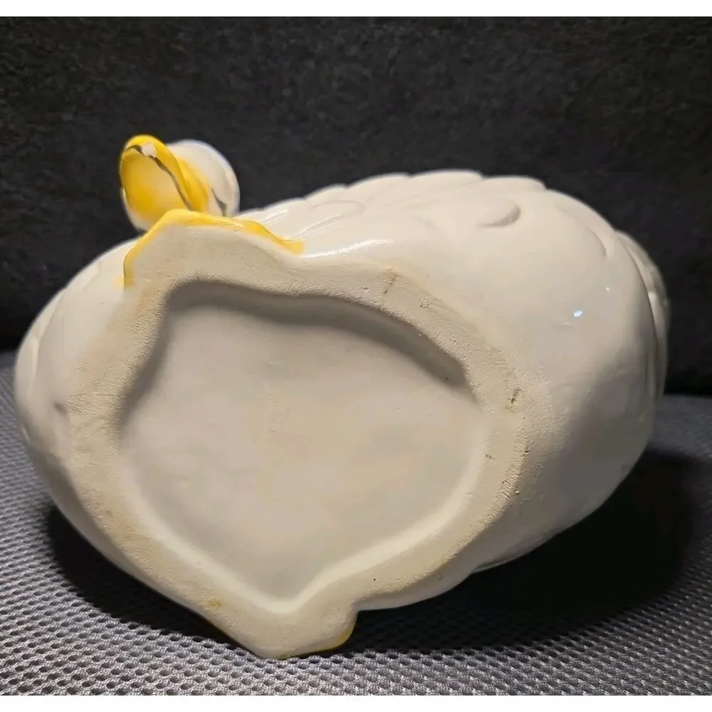 Vntg Goose Planter Wearing Blue/white Bonnet 5